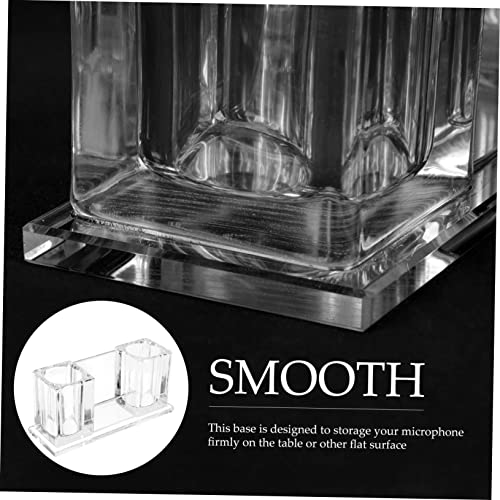 Vaguelly Microphone Stand Mic Multipurpose Stand Base Acrylic Wireless Support Storage Desktop Table Tabletop Holder Microphone Mic Stand #TOP3