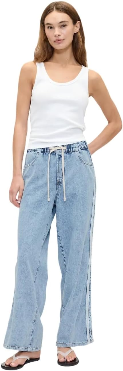 GAP Womens Wide Leg Pull on Utility Pant