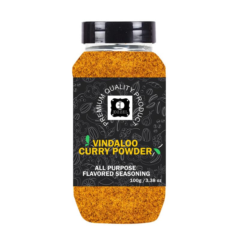 EDZZELPremium Quality Indian Organic Vindaloo Curry Powder Plant Based, Vegan, Gluten Free-100 GRAM Box (Set Of 1)