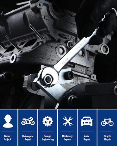 Image of WORKPRO 19 mm Ratcheting Combination Wrench, Mirror Polish Chrome Plating | Premium CR-V Steel, 72-Teeth, 12 Point Design, Metric, For Home Projects, Motorcycle Repair, Garage Work, Plumbing, Machinery