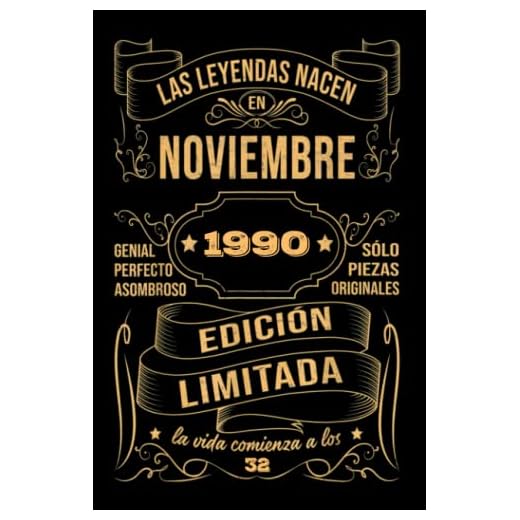 Cumpleaños Vintage Leyendas Nacen en Noviembre 1990: Regalo de 32 cumpleaños para mujeres y hombres, regalo de 32 cumpleaños para él/ella, Cuaderno Diario | regalos de noviembre