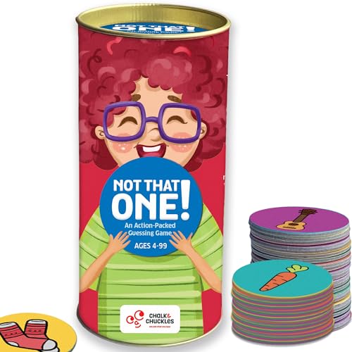 Image of Chalk and Chuckles Not that One Board Games for Kids, Fun Guessing Game, Age 4-99, Educational Toys for Kids 5+ Years, Gifts for Boys & Girls 6, 7, 8, 9 and Up, Travel Friendly Family Card Games
