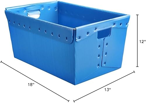 Vista 7 de Bolsas de almacenamiento de plástico rojas y contenedores de almacenamiento apilables, contenedores de resistencia industrial para organizar