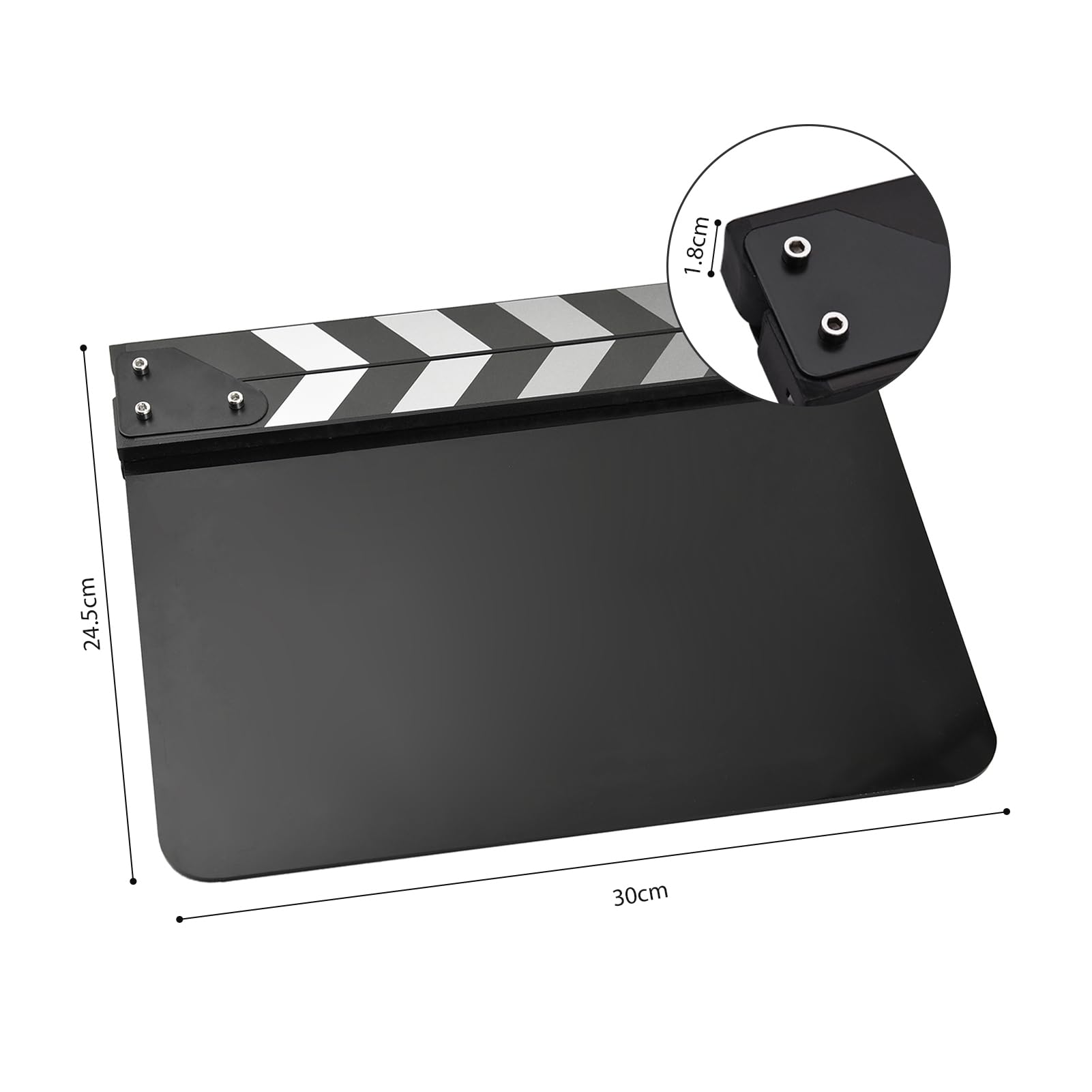 Jemora Film de Clap en Acrylique, Ardoise du réalisateur de Film, Coupe de scène d'action, Film de Clap, Ardoise effaçable à Sec