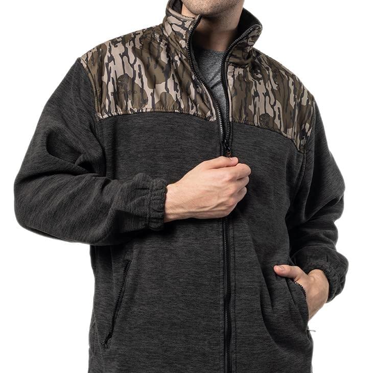 TrailCrestTrailCrest Men's C-Max Full Zip Polar Fleece Jacket, Mossy Oak Camo Patterns