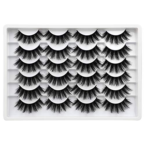 JIMIRE False Eyelashes Natural Volume Fake Lashes 3D Soft Fluffy Eye Lashes Pack 12 Pairs