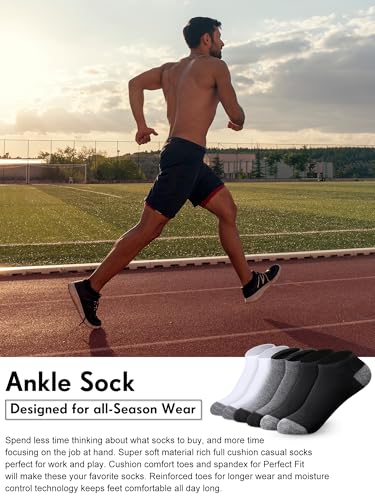Image of Foaincore 60 Pairs Ankle Socks Bulk for Men Women, Low Cut Breathable Cushioned Athletic Running No Show Socks Multipack