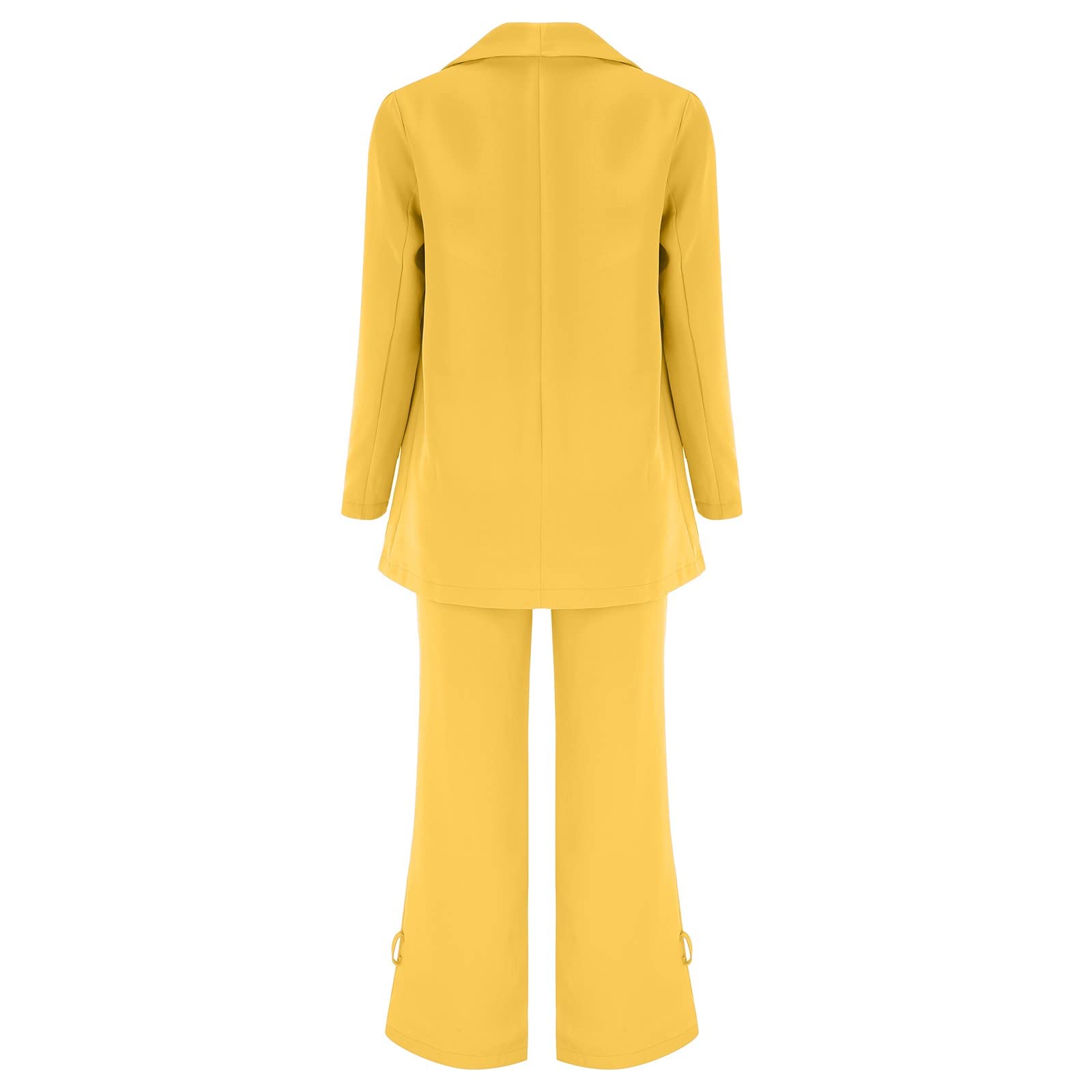 Dames Couleur Unie Cravate à Manches Longues Costume Haut à La Mode DéContracté Beamtie Pantalon Ensemble Manteau Rouge