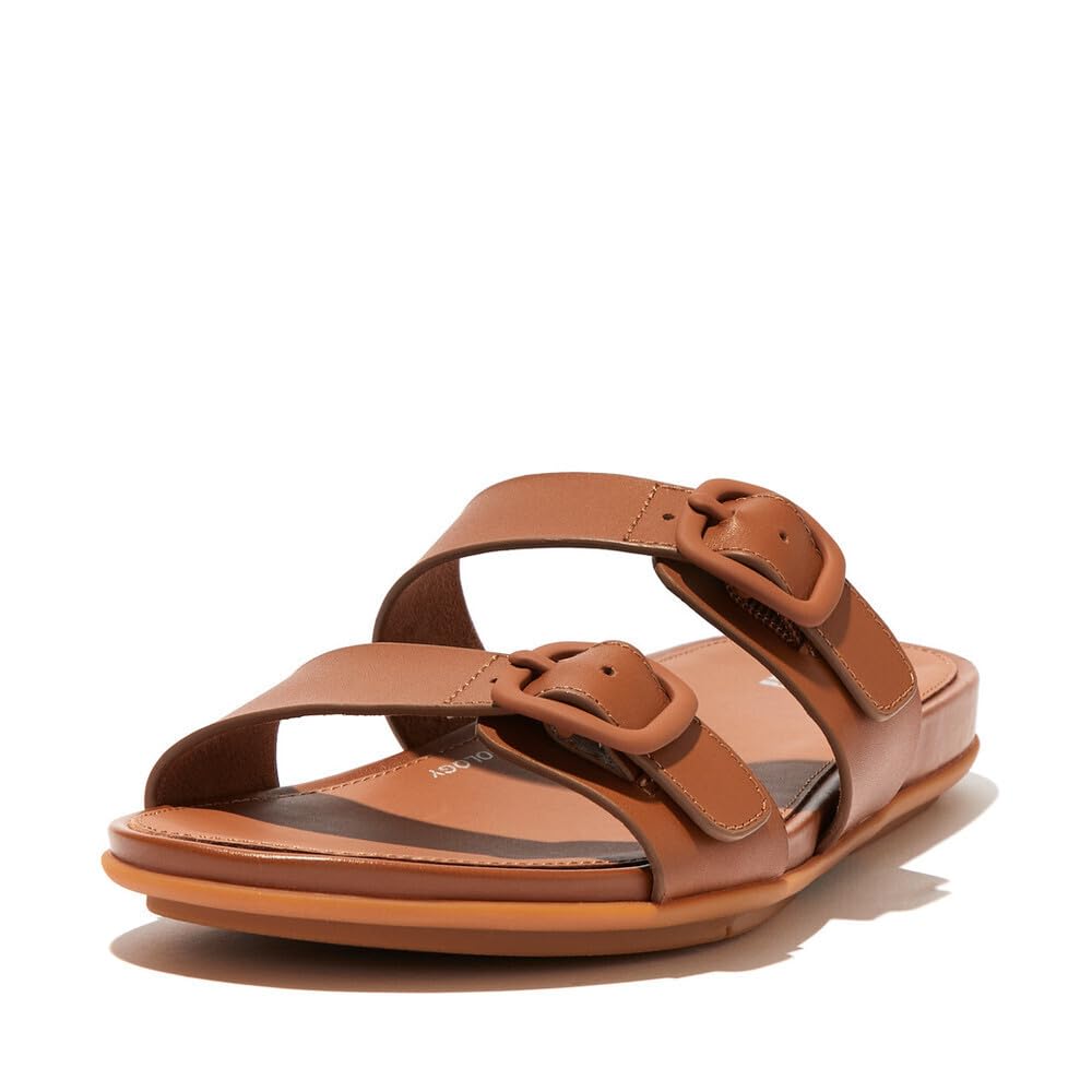 Fitflop Gracie Rubber Buckle 2 Bar Leather Slide