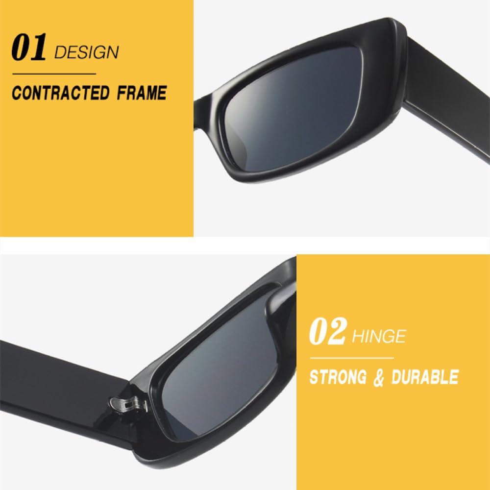 MUTYNE Luxury Retro Rectangle Sunglasses Women Vintage Small Frame Sun Glasses Ladies Classic Square Trendy