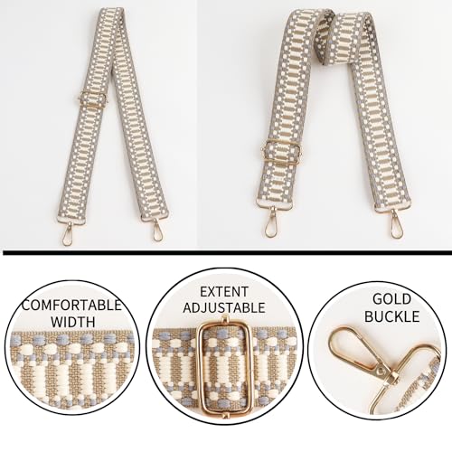 Image of Adjustable Replacement Shoulder Strap Luggage Straps Belt Crossbody Canvas Bag Handbag Purse Strap for Women (M-style 84)