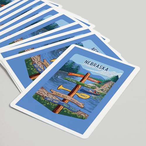 Baraja Nebraska River 52 Cartas Tamaño Poker miniatura 5