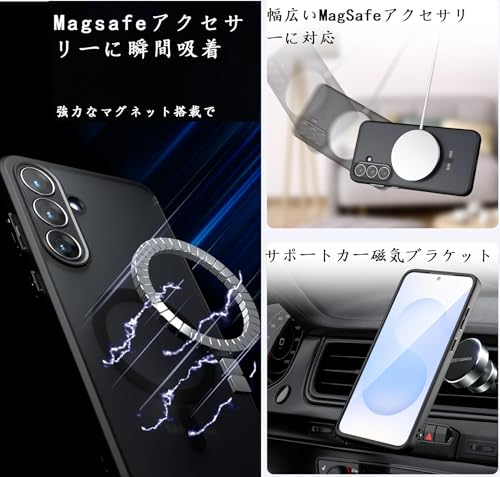 Image of For Galaxy S25 FE Case, Translucent Design, Shockproof, Back Mount, Magnetic, Compatible with MagSafe, Matte Case, US Military MIL Standards Certified, TPU + PC Material, Lightweight, Simple