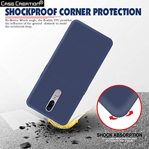 Image of Case Creation Luxurious OG Series for Oppo F11 Case Cover,Anti-Dirty Slim Case Frosted Matte Cute Candy TPU Raised Bezel (Splash of Color) Back Cover for OppoF11 -Navy Blue