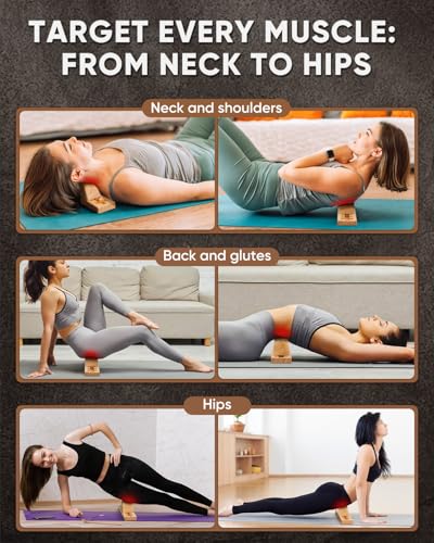 ONUEMP Psoas Release Tool, Fully Adjustable Hip Hook Psoas Muscle Release Tool, for QL, Hip Flexor, Back, Hamstring, Glute, Iliacus and Neck Pain Relief - Deep Tissue Myofascial Release, Wood