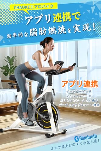 CHAOKE スピンバイク エアロバイク ZWIFT連動/極静音/5年保証 家庭用 ダイエット器具 組み立て簡単 連続120分 シームレスな負荷調節 フィットネスバイク 家族で使える!自宅で楽々ダイエット 520C の商品画像 1