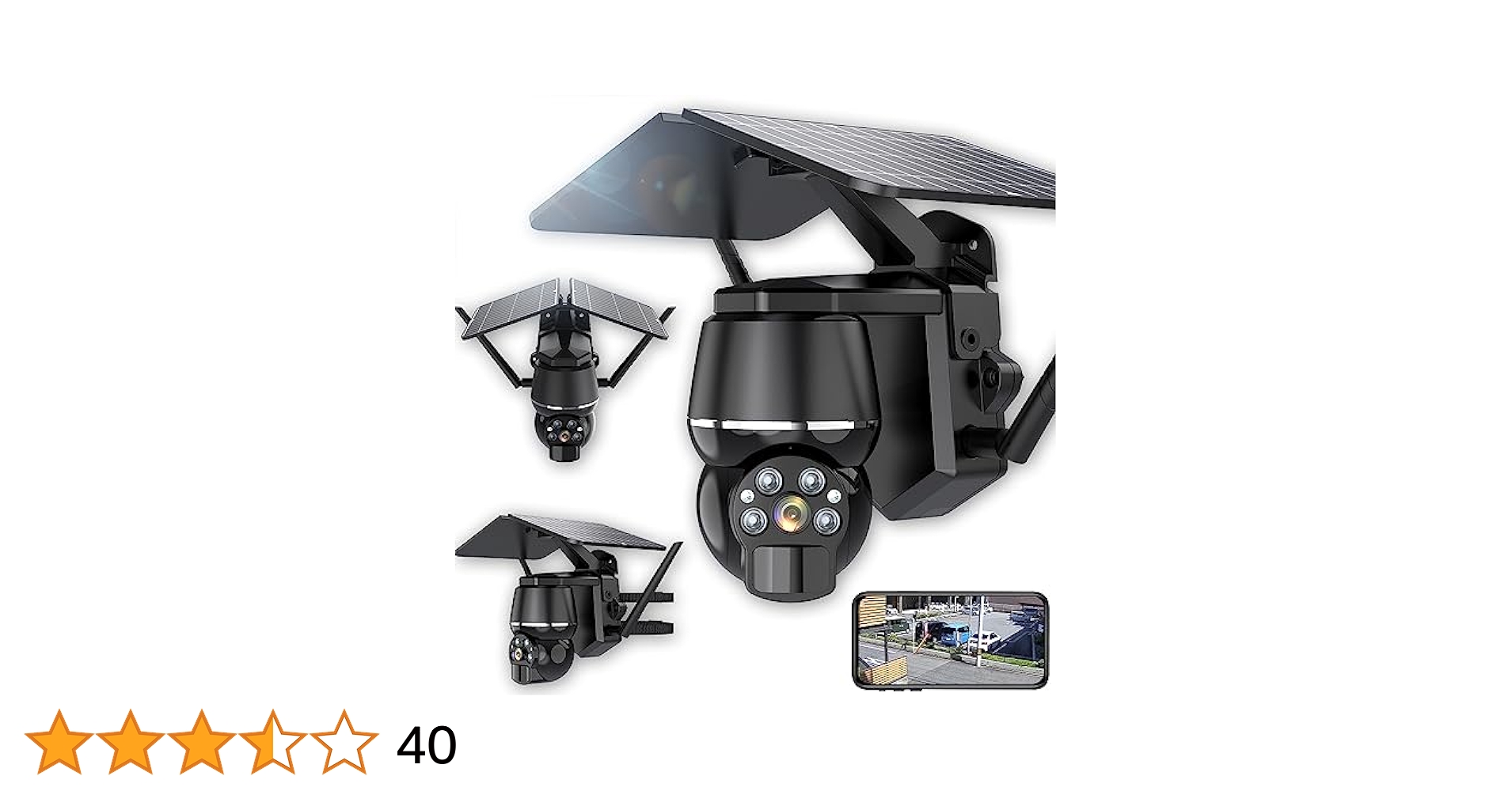 Amazon.co.jp: 【最新500万画素・ソーラーパネル付き・完全無線