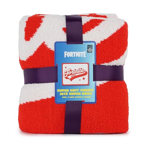 Image of Jay Franco Kids Feather Knit Blanket - 50 inch x 60 inch Inch Soft & Cozy Plush Throw for Bedroom & Couch Decor, Official Licensed Product, White - Fortnite