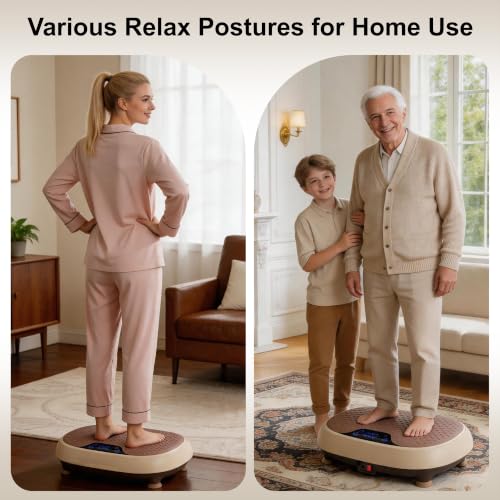 Image of LEERCON Vibration Plate Exercise Machine for Lymphatic Drainage,330lbs | Suitable for Relieving Muscle Soreness and Joint Pain,Whole Body Vibration Machine for Home Office Gym