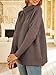 LILLUSORY Women's Mock Turtleneck Sweaters Oversized Long Sleeve Casual Knit Pullover 2025 Tunic Tops Wear with Leggings Nutmeg L