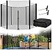XIUWOUG Filet de Sécurité pour Trampoline pour 6 Poteaux Réseau Dense entrée fermable,Filet De Rechange pour Trampoline Ø 140cm(6 Barres),pièces De Rechange Indéchirables,Accessoires Trampolines