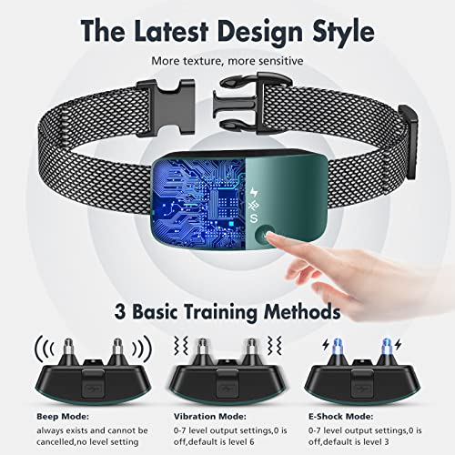 Nbju Bark Collar For Dogs,Rechargeable Anti Barking Training Collar With 7 Adjustable Sensitivity And Intensity Beep Vibration For Small Medium Large Dogs (Blackish Green) #TOP1