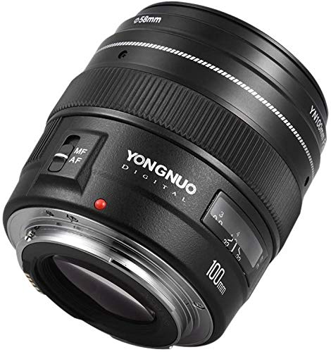 Yongnuo YN100 mm F2 Medium Teleobjektiv 100 mm F/2~F/22 Prime Lens Fixed Focal Length Aperture for Canon EOS Rebel…