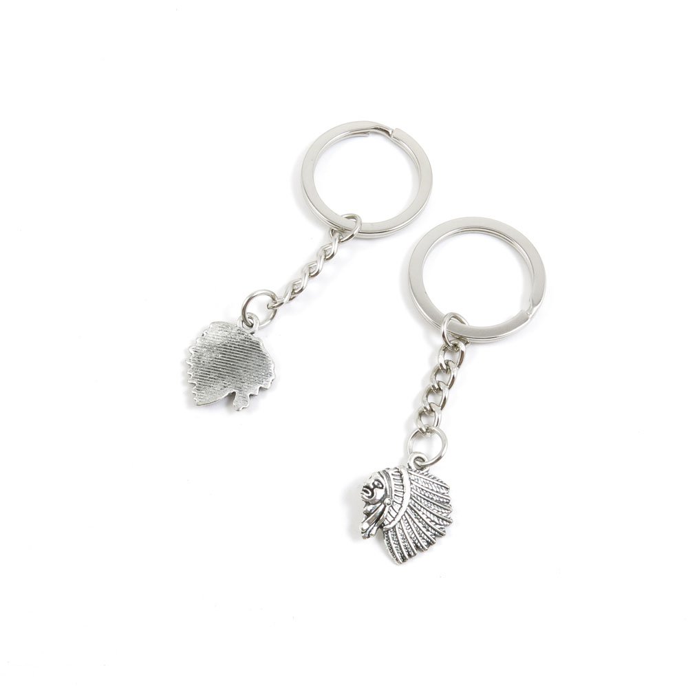 Keyrings Keychains Door Car Keys Rings Tags Chain Antique Silver Tone Bulk  Lots W3VC1G Chiefs Chieftain Indian