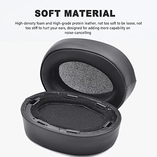 Almohadillas para Sony WH-H900N, compatibles con auriculares Sony MDR-100ABN, cojín de oreja suave de espuma viscoelástica y cuero proteinico reemplazo para reparación de auriculares miniatura 6