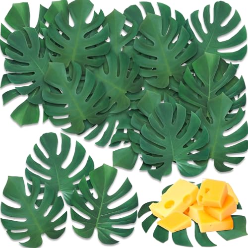 Tenceur 150 Pcs Palm Leaf Placemats 7.2'' Tropical Palm Leaves