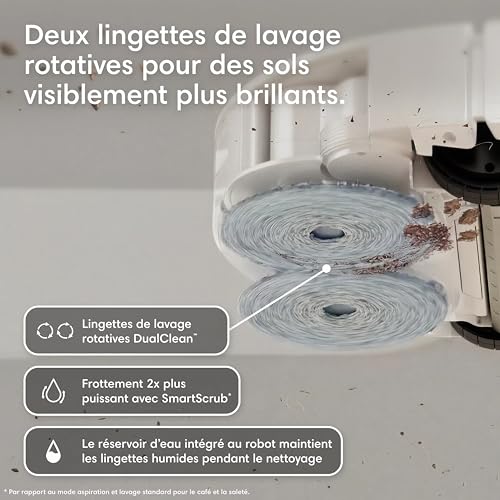 Roomba Plus 575 Robot aspirateur 2en1 + base AutoWash, Navigation IA LiDAR – vue 4