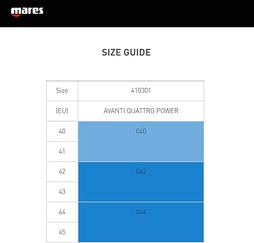 Miniatura 3 de Mares Adult Avanti Quattro Power Full Foot Anatomical Pocket Swim Fins - Durable Wear-Resistant Flexible Flippers for Swimming, Scuba Diving,