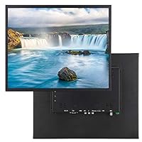 19-Zoll-HD-TFT-Bildschirm, Metall-Industriedisplay ohne Berührung, Eingebettetes Industriedisplay mit Zwei Installationsmodi für PC/CCTV/Camcorder/Computer(EU)