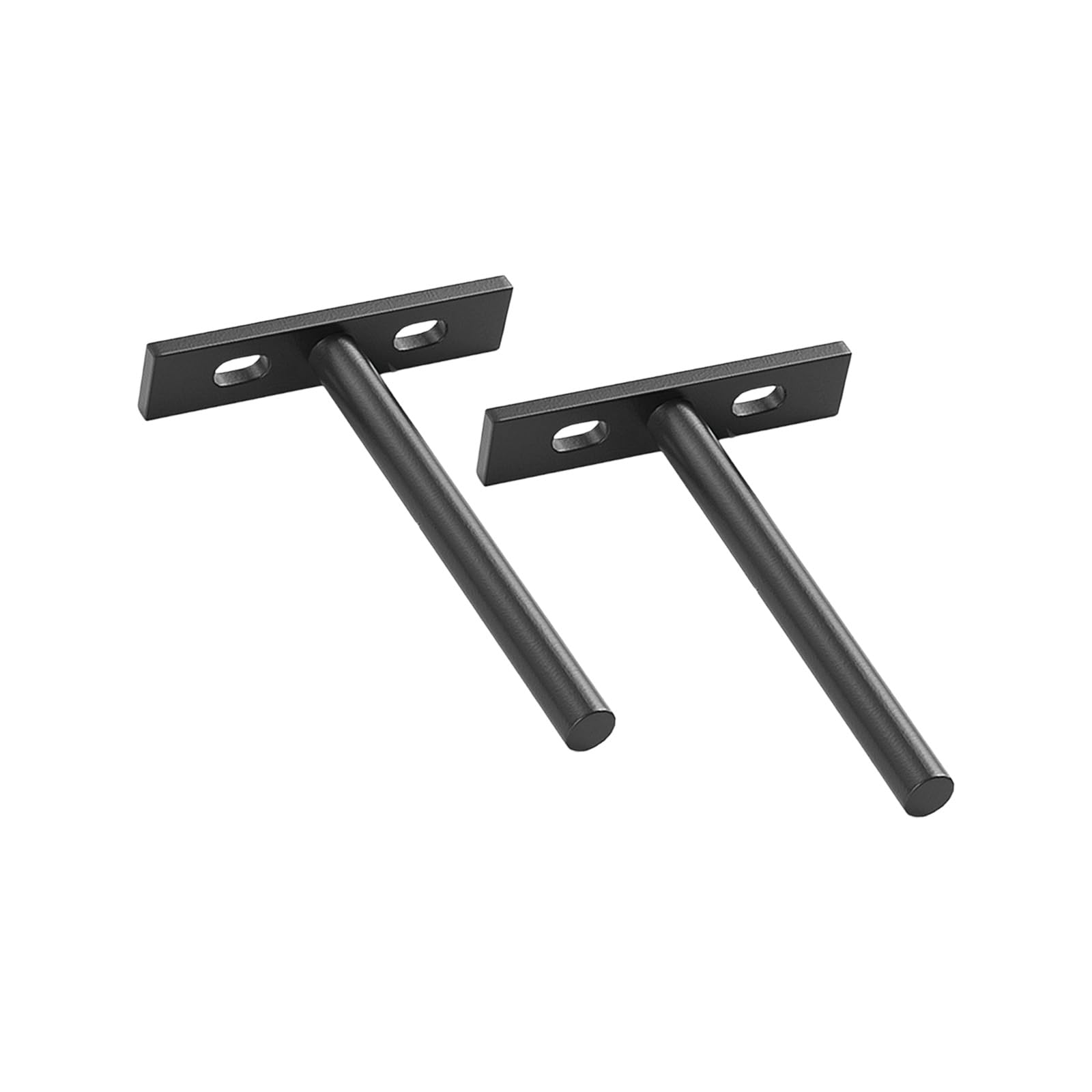 Fentency 5 Inch Black 2Pcs Iron Wall Brackets Concealed Shelf Rustproof Heavy Duty Floating Brackets Furniture Hardware Rustproof Wall