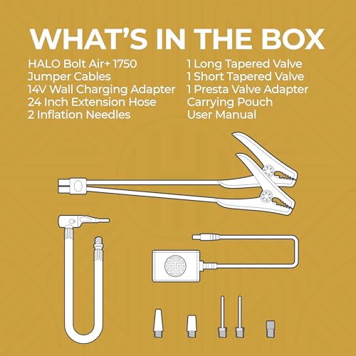 HALO BOLT AIR+ 1750A Jump Starter, AIR Compressor, Power Bank, Silver - image 7
