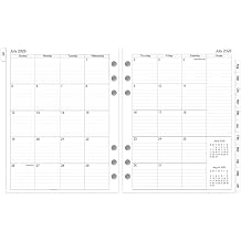 A5 Monthly Planner Refill 2026-2027, July 2026 June 2027, 12-Month Calendar Pages, 140gsm Thick Paper with Holidays, 6-Hole Punch for A5 6-Ring Binders