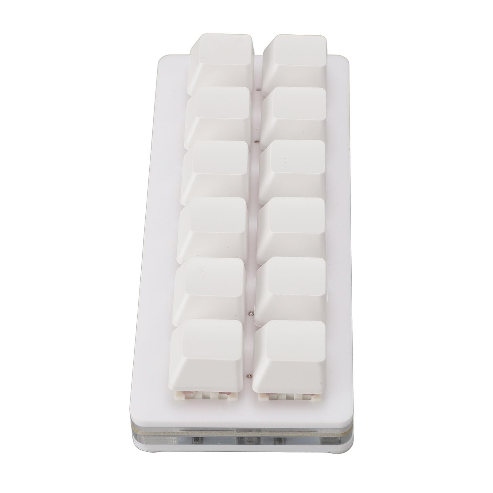 Zunate Mini Tastiera USB a 12 Tasti con Macro Programmabili, Tastiera da Gioco RGB Personalizzata Programmabile Cablata USB Tipo C con una Mano Tastiera da Gioco Meccanica con (WHITE)