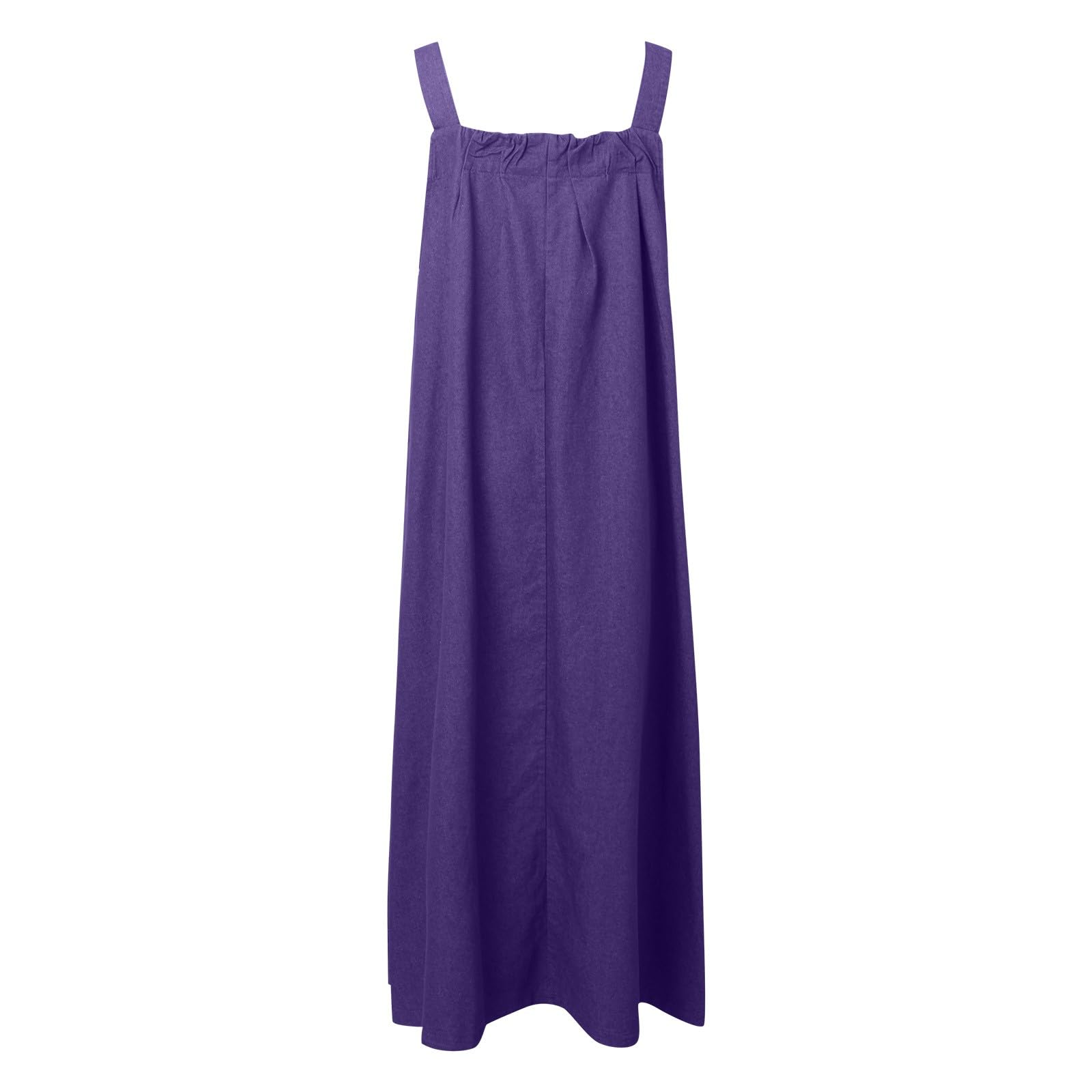 Generisch Vestido de mezclilla suelto para mujer de talla grande con falda larga de primavera con tela delgada
