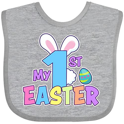 inktastic My 1st Easter 1 with Bunny Ears and Tail Baby Bib