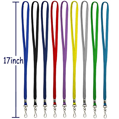 Lanyard 50 Pieces Bulk Lanyards For Id Badge Neck Lanyard Swivel J-Hook For Name Tag Badge Holders (Green, 50 Pieces) #TOP1