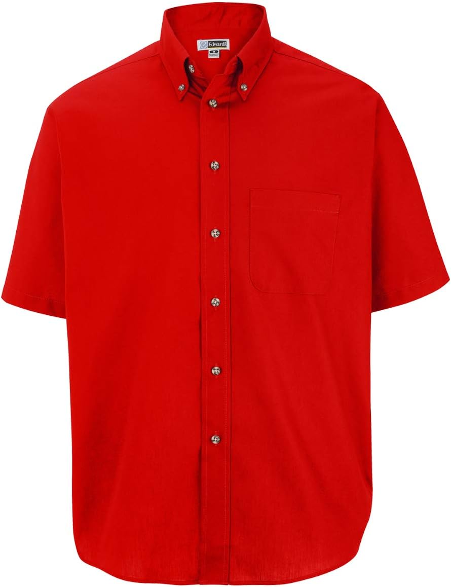 Edwards Men's Easy Care Short Sleeve POPLIN Shirt