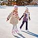 Nattork Girls Ice Skates for Kids 4 Size Adjustable Rainbow Ice Skate with Fleece Lining for Outdoor & Rink