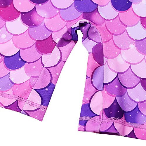 Image of TFJH E Short Sleeve Girls Swimsuits UV 50+ One Pieces Zipper 2-14Y | From beach vacations and pool parties to cruises and water parks, this colorful floral swimsuit is her summer favorite