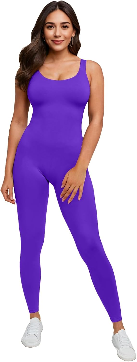 speerise Women Slimming Sleeveless Bodysuit Tank Leotard Jumpsuits Romper for Women, Girls for Gym, Yoga, Workout, Ballet