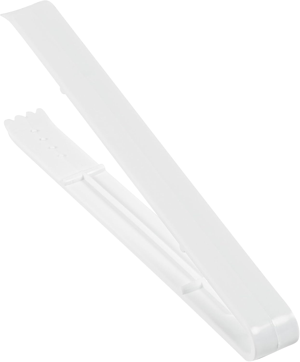 Restaurantware-Cater Tek 9 Inch Serving Tongs, 10 Disposable Tongs For Catering - With Serrated Tips, Heavy-Duty, Clear Plastic Food Tong, Long Handle, For Weddings, Buffets, Catering Events