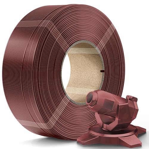 Image of Creality PETG Filament Refill 1.75mm 3D Printer Filament, 1kg (2.2lb) Refilament for Bambu Lab Reusable Spool, Dimensional Accuracy ±0.03mm, Transparent Wine Red