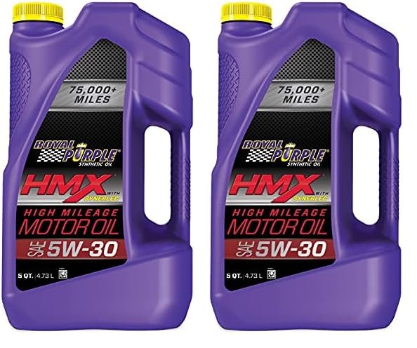Royal Purple 11748 HMX SAE 5W-30 High-Mileage Synthetic Motor Oil - 5 Quart (Pack of 2)