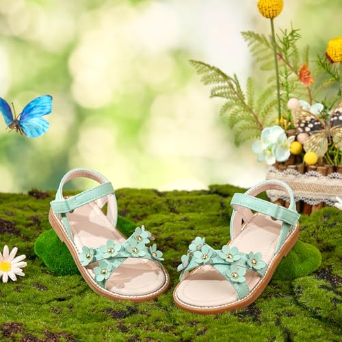 Image of GINFIVE Toddler Girls Sandals Little Girls Kids Summer Shoes Toddler Sandals