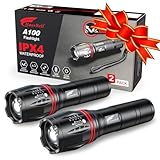 HAUSBELL A100 2000 Lumen Flashlight 2 Pack with...