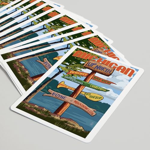 Baraja de poker Up North Michigan 52 cartas miniatura 5